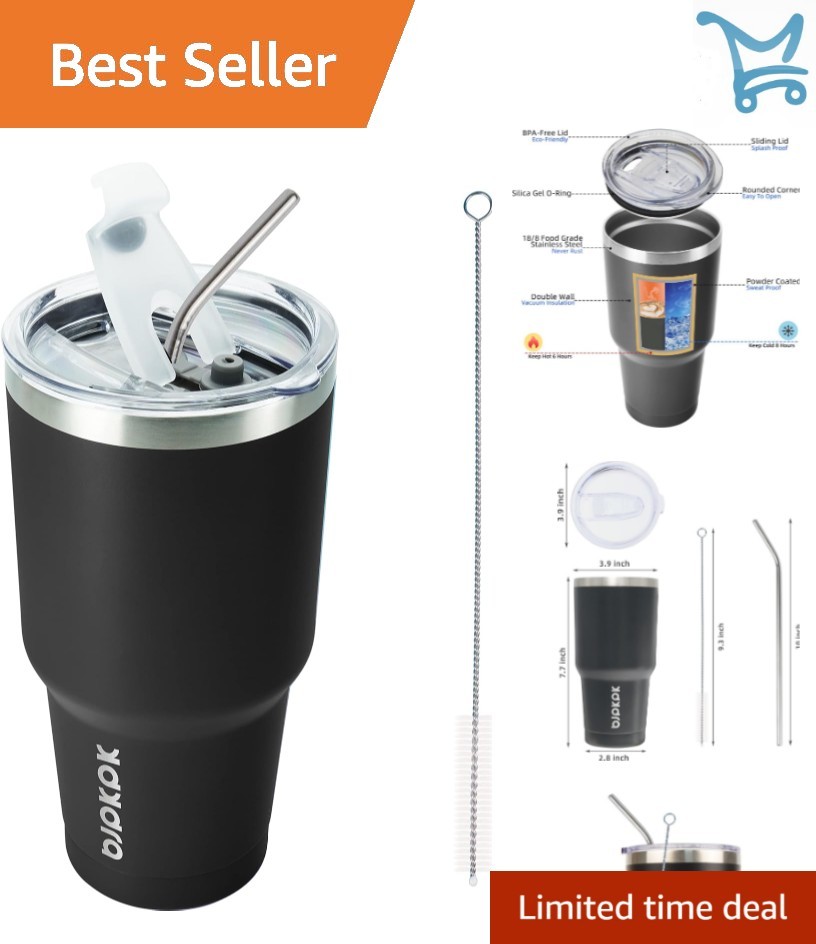 30 oz Stainless Steel Tumbler Insulated Travel Mug Reusable Leak Proof