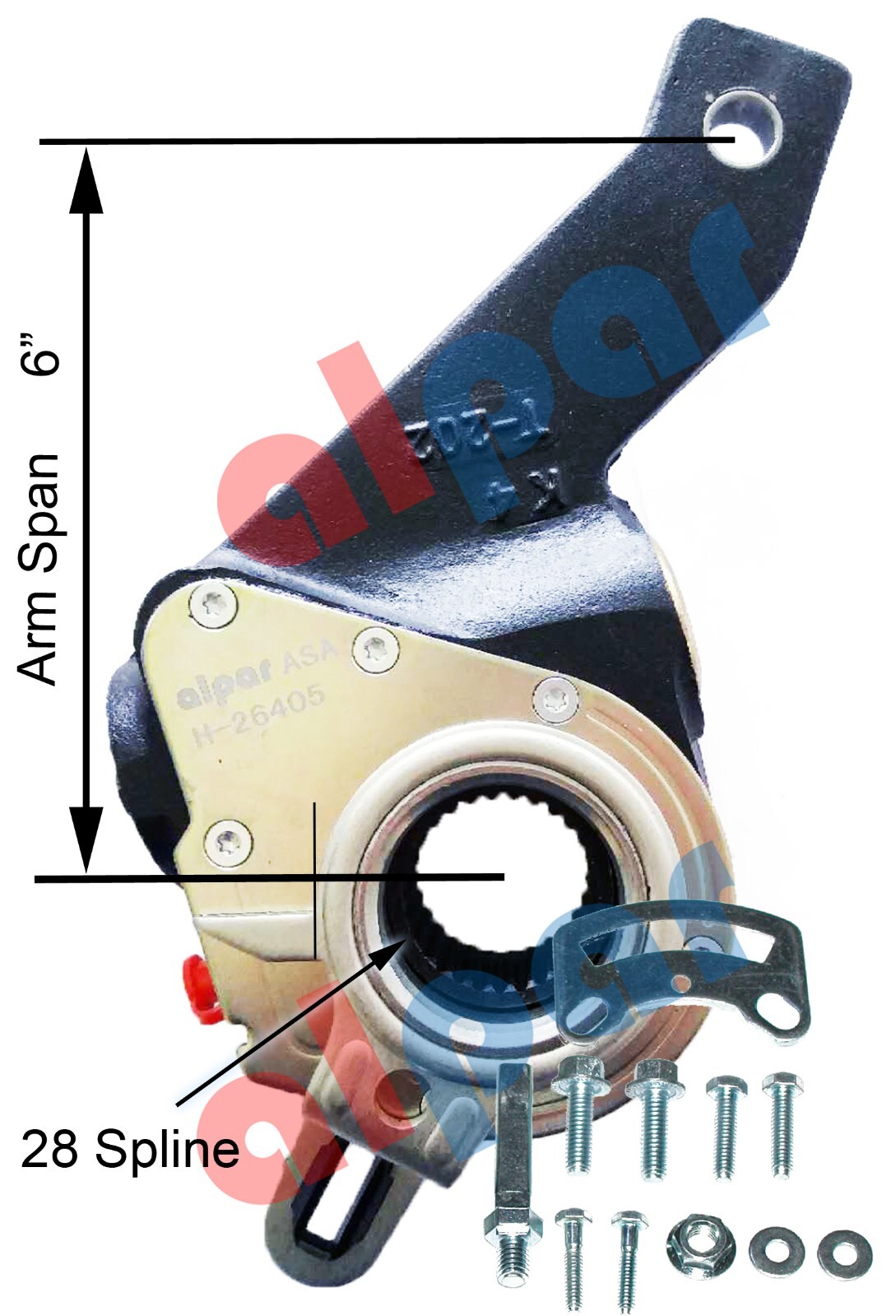 1 ½”-28 Spline x 6” Automatic Slack Adjuster Ref: 133.2842, 135.2842