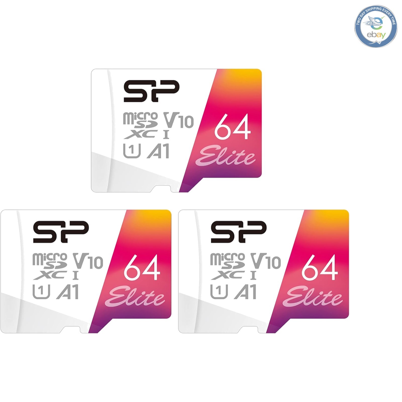 Versatile 3-Pack 64GB UHS-I Micro SDXC Cards with Adapter - Full HD Ready