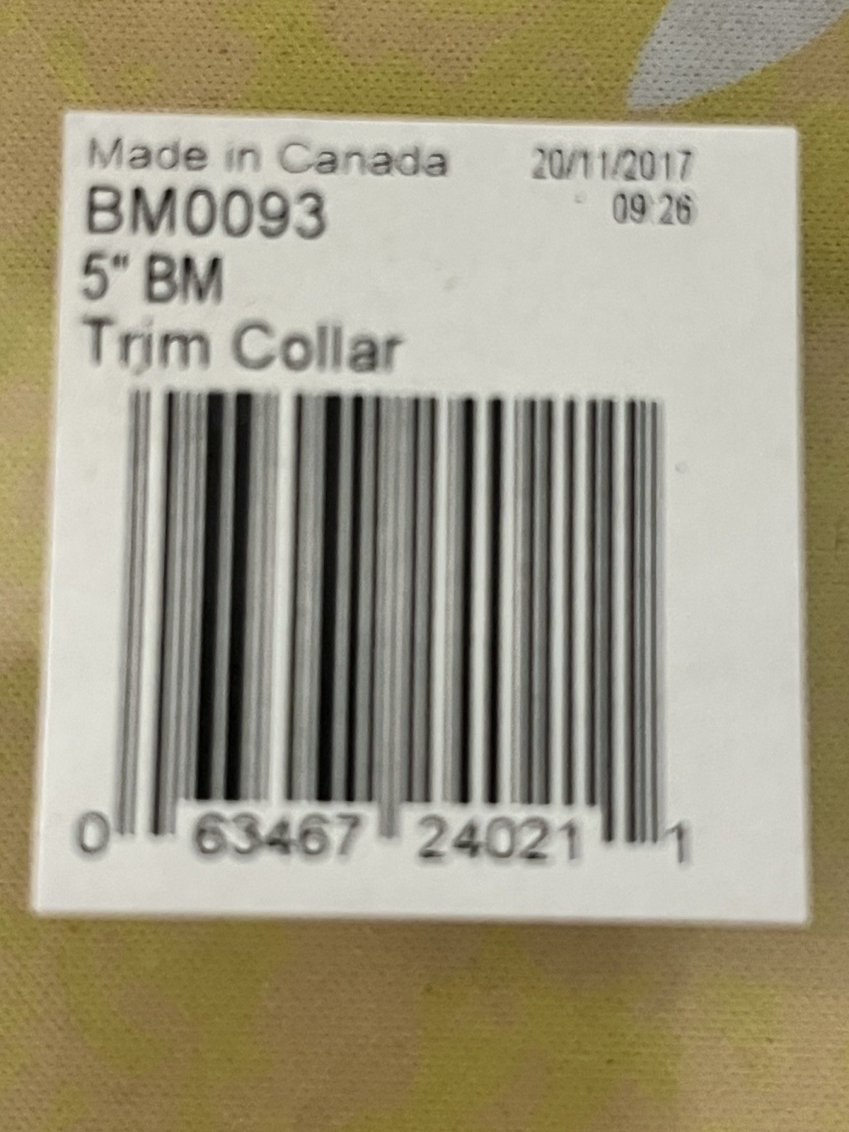 IMPERIAL BM0093 5 INCH BLACK STOVE PIPE HEAVY 24 GAUGE COLLAR TRIM RING 8595720