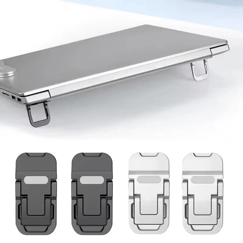 2PCS Foldable Laptop Stand Invisible Adhesive Adjustable Notebook Riser