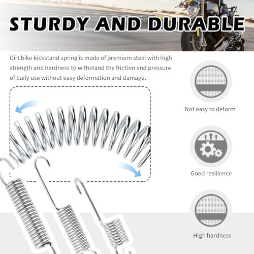 6PCS Bike Kickstand Spring Kit,Multi-Size Motorcycle Kickstand Spring Kit for