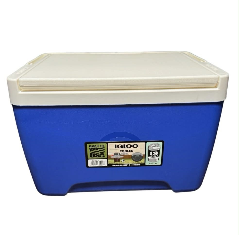Igloo Island Breeze Hard Cooler 9 Qt 13 Can Blue White Portable USA Outdoor NWT