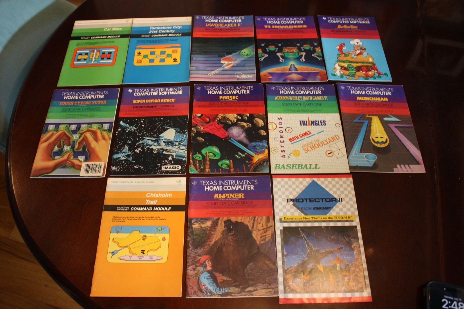 VINTAGE LOT OF 13 TEXAS INSTRUMENTS HOME COMPUTER GAME - MANUALS ONLY BURGERTIME
