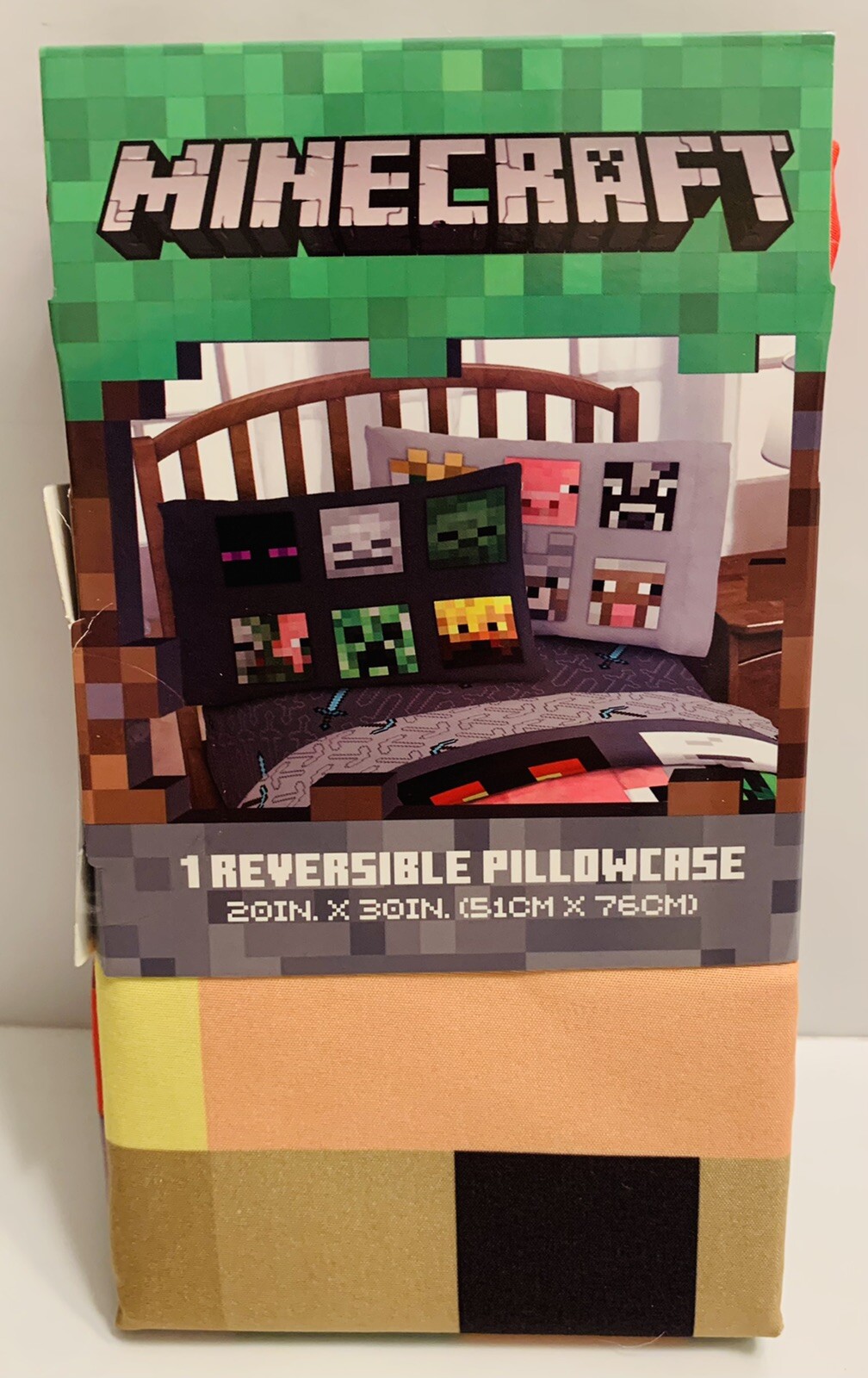 Minecraft Standard Reversible Pillowcase 20 x 30 inches