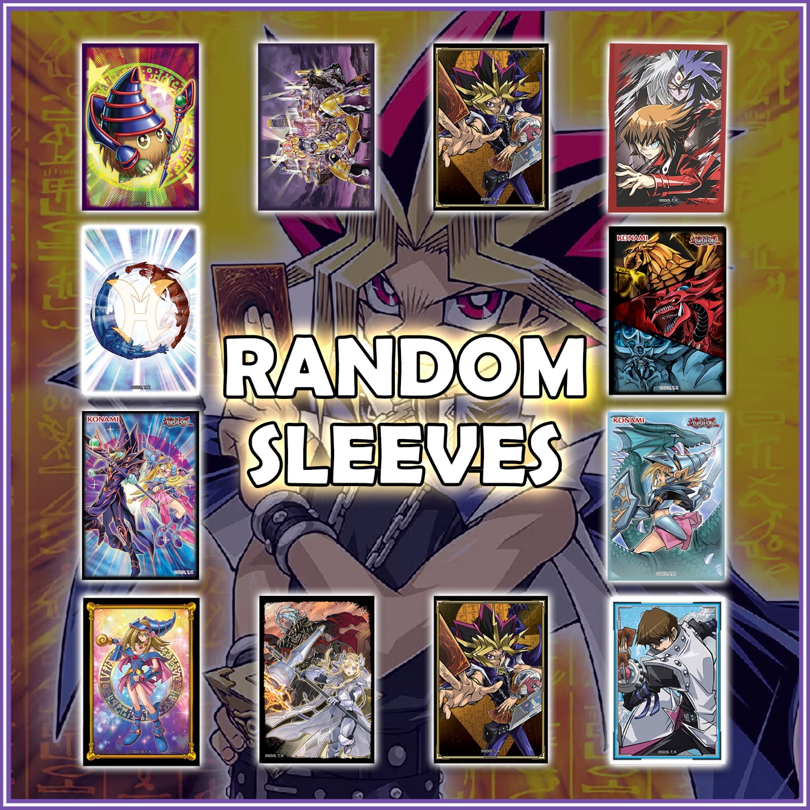 RANDOM SLEEVES PACK 50 | Kuriboh Hero DMG Kaiba Yugi God Jaden YuGiOh