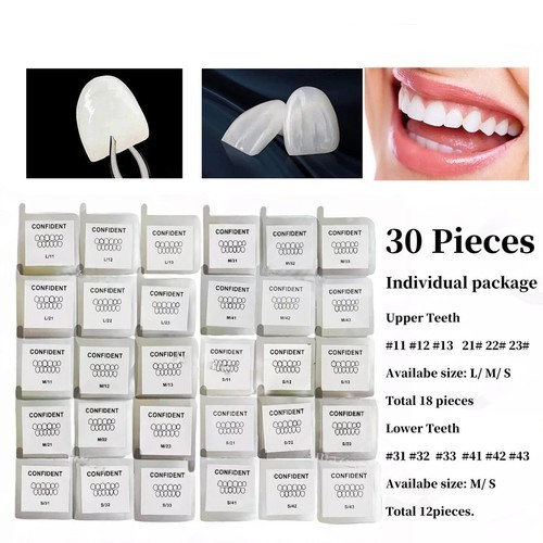 30 Sizes Resin Dental Lab Composite Light Cure Anterior Teeth Porcelain Veneers