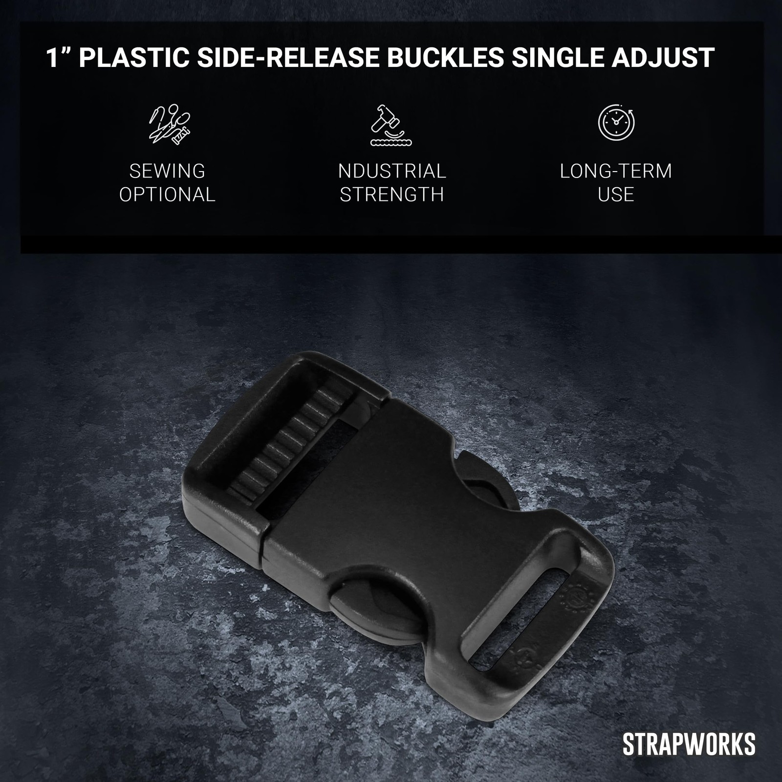 Strapworks unisex-adult Plastic BucklePlastic Single Adjustable Side Release ...