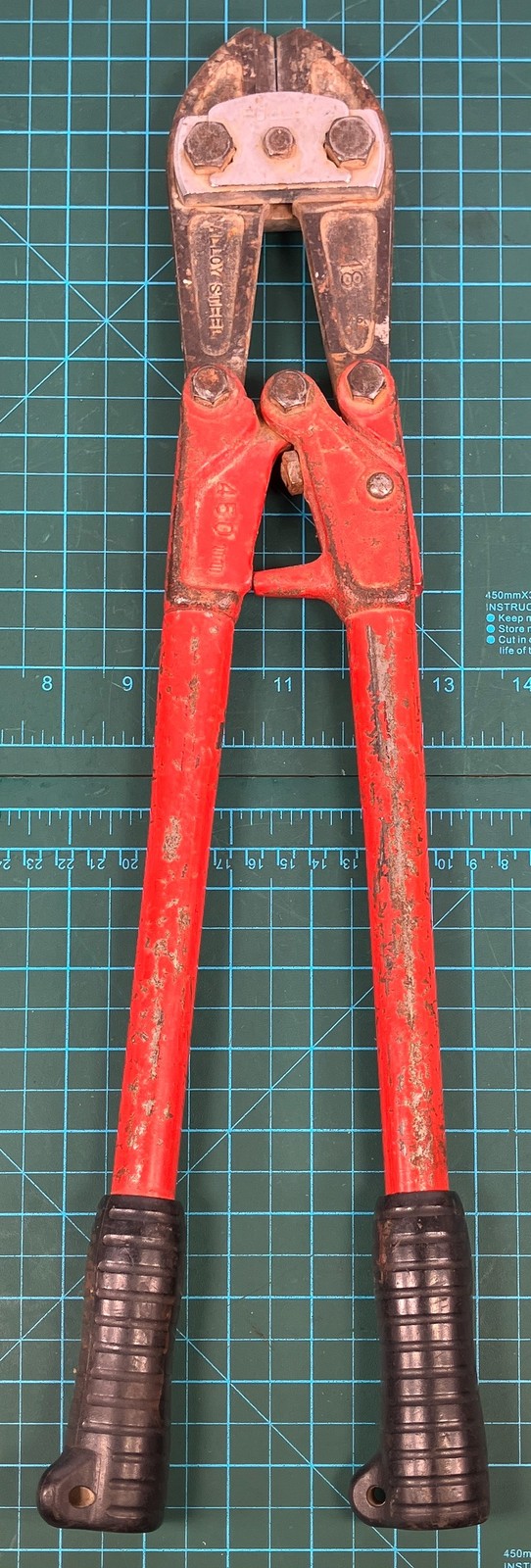 Fuller 450mm 18" Bolt Cutter Alloy Steel Red Handles Heavy Duty Steel Japan VTG