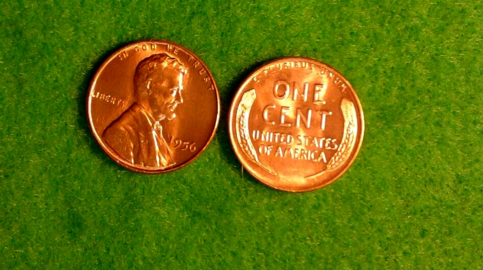 1956 - P  Lincoln  Wheat  Cent  BU    Red    Nice  US  Coin   Combined Shipping