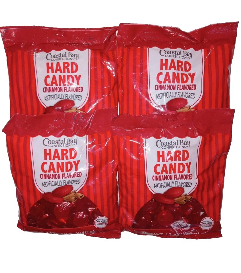 4 Hard Candy Individually Wrapped Cinnamon Flavored | Coastal Bay 10oz Exp/2028