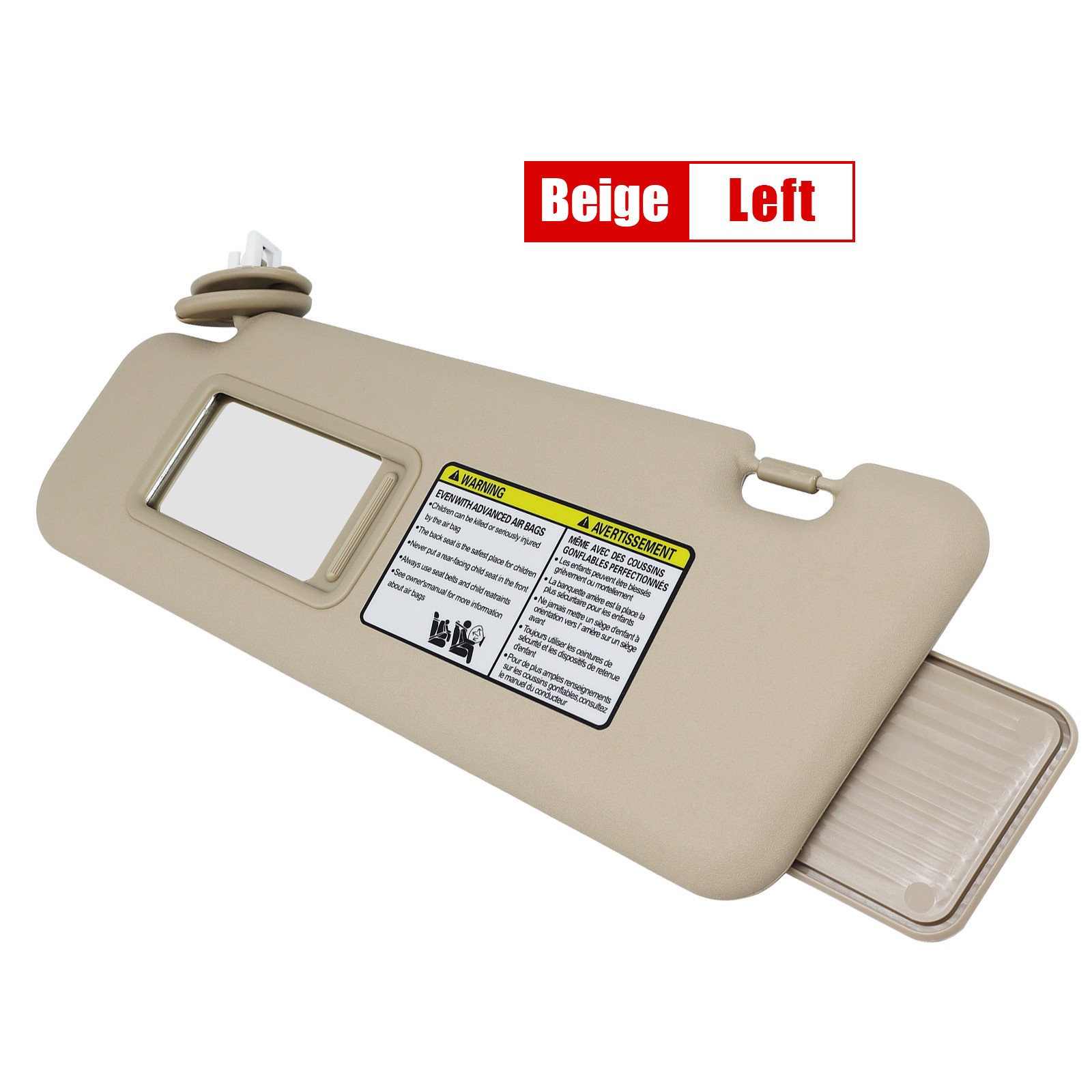 NEW For 2008-2013 Toyota Highlander Sun Visor Driver Side Beige 7432048500E0