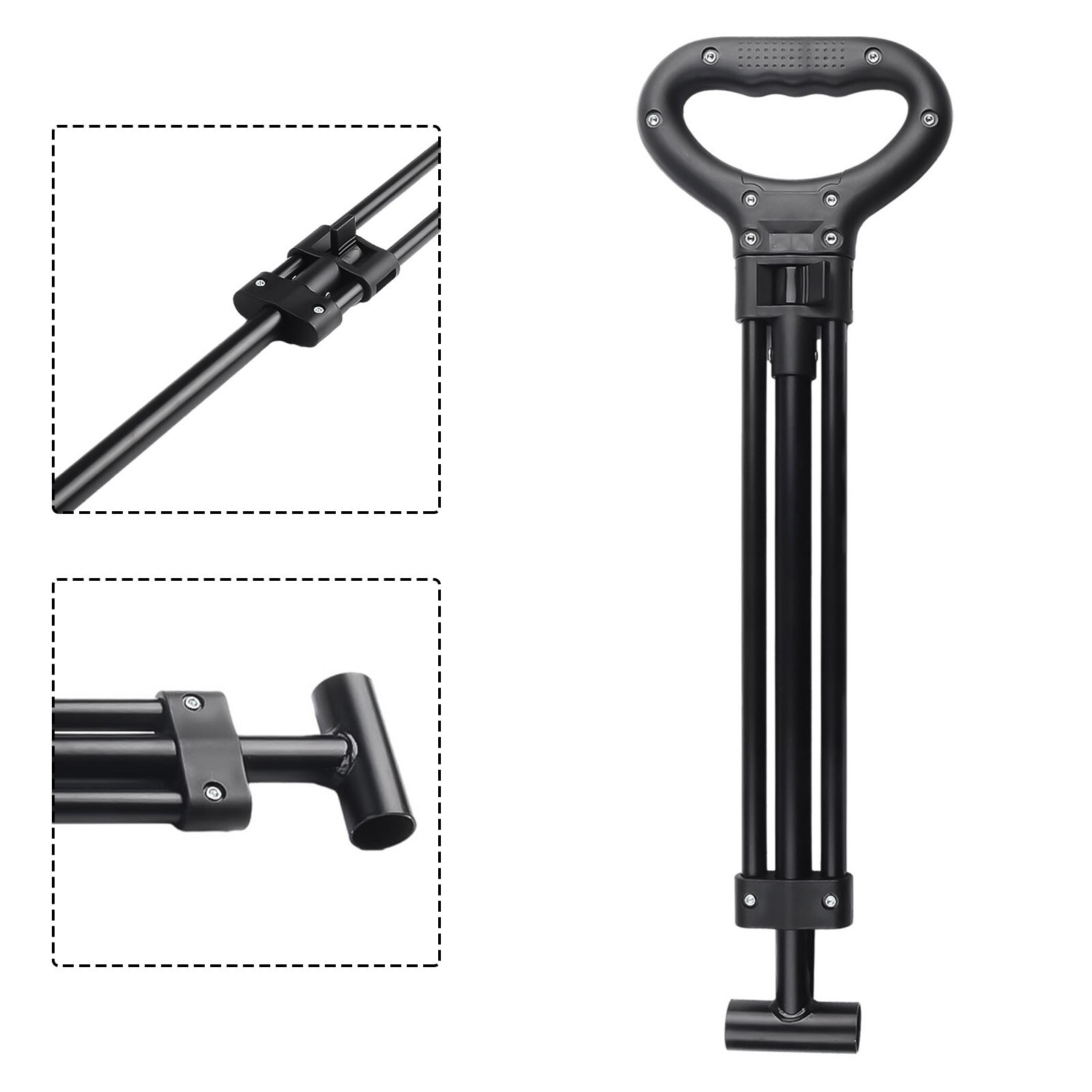 Wagon Cart Pull Handle Spare Replacement Telescoping Rod For Camping Trolley New