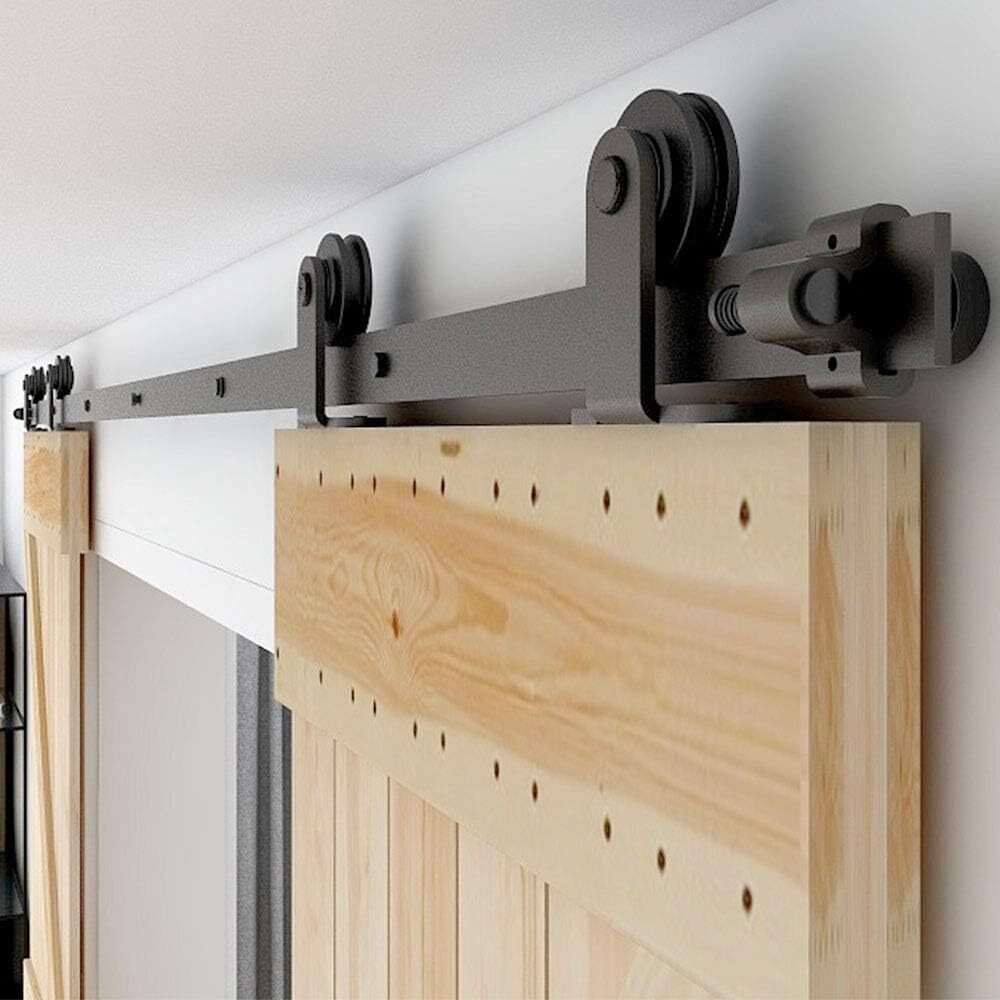 4-20FT Rustic Sliding Barn Wood Door Hardware Track Kit For Single/Double Doors
