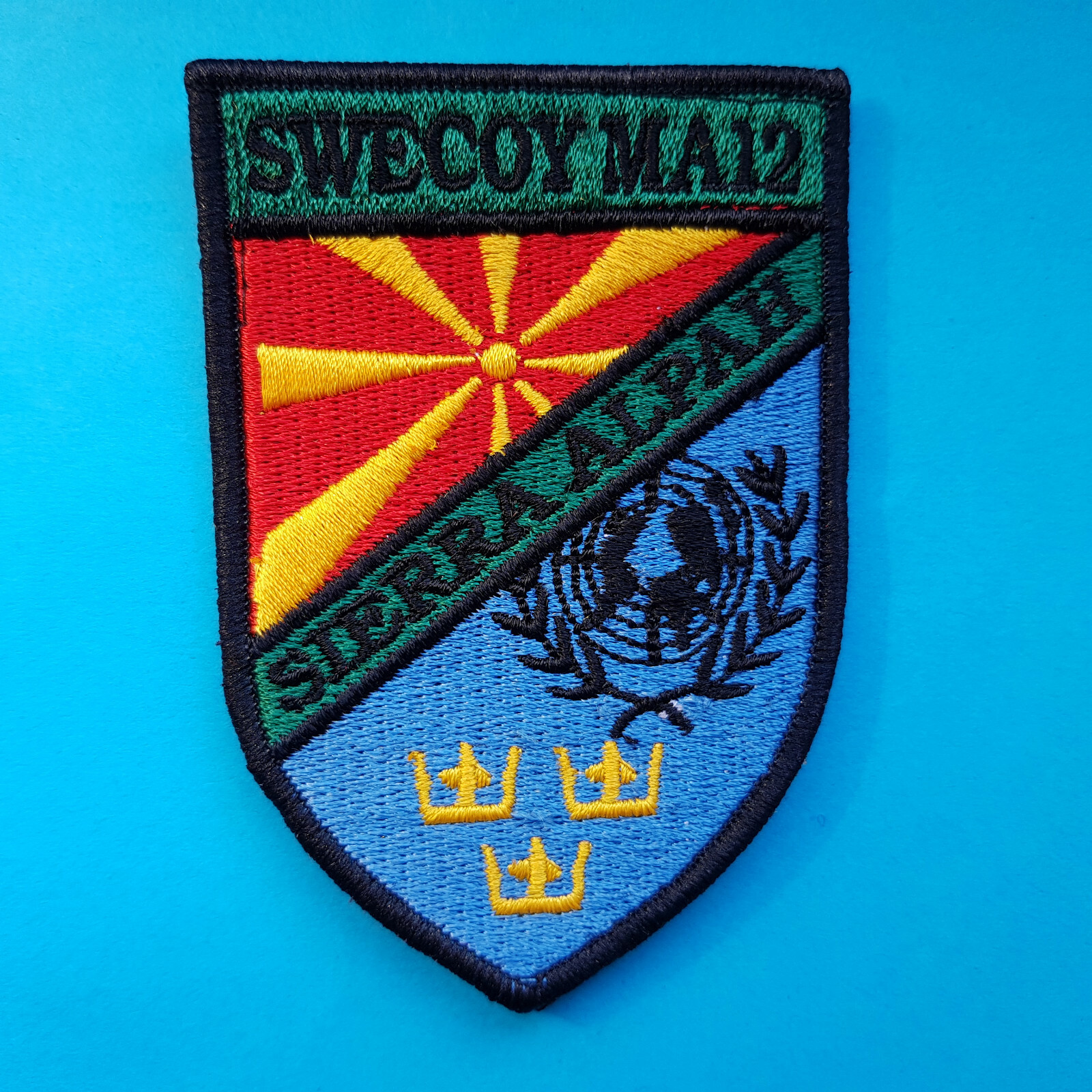 Swedish UN UNITED NATIONS UNPREDEP UNPROFOR SWECOY SWEDEN Miss. Macedonia Patch