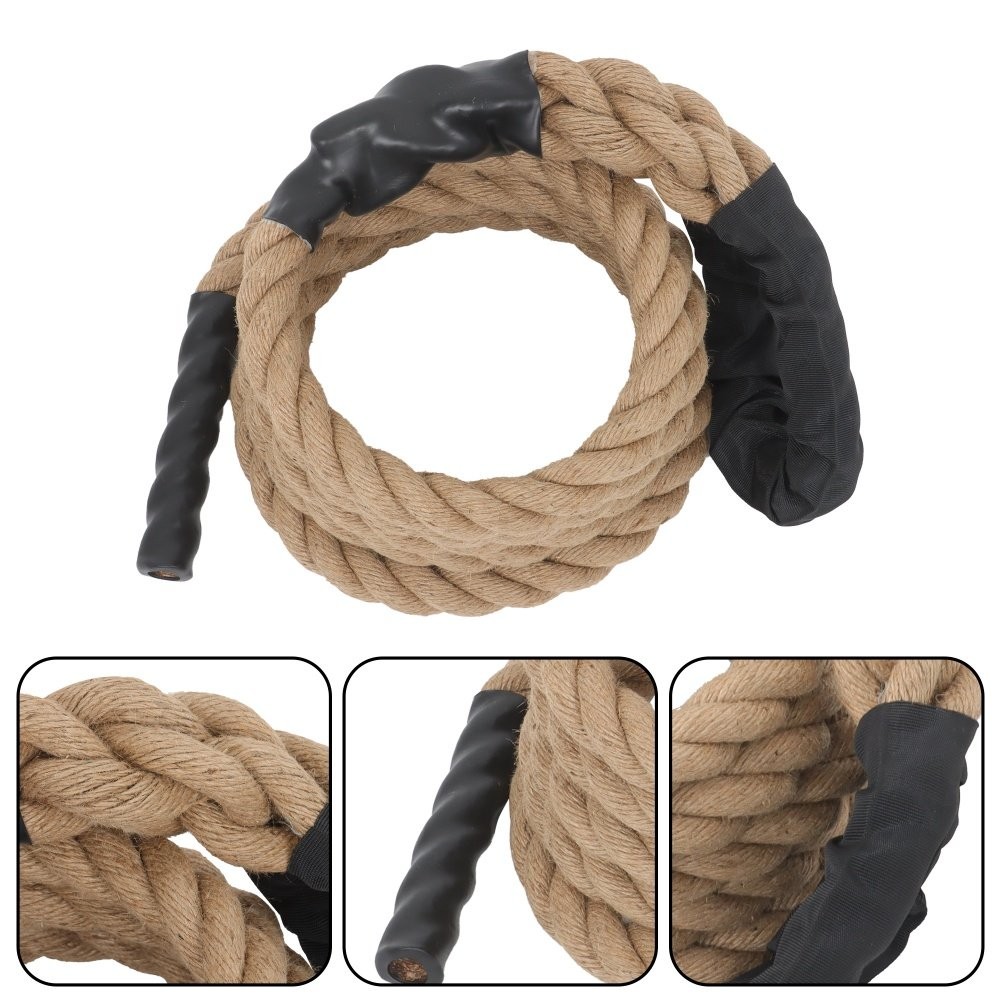 15 Feet Indoor / Outdoor Exercise Climbing Rope - 1.5 Inch Diameter For Fitness