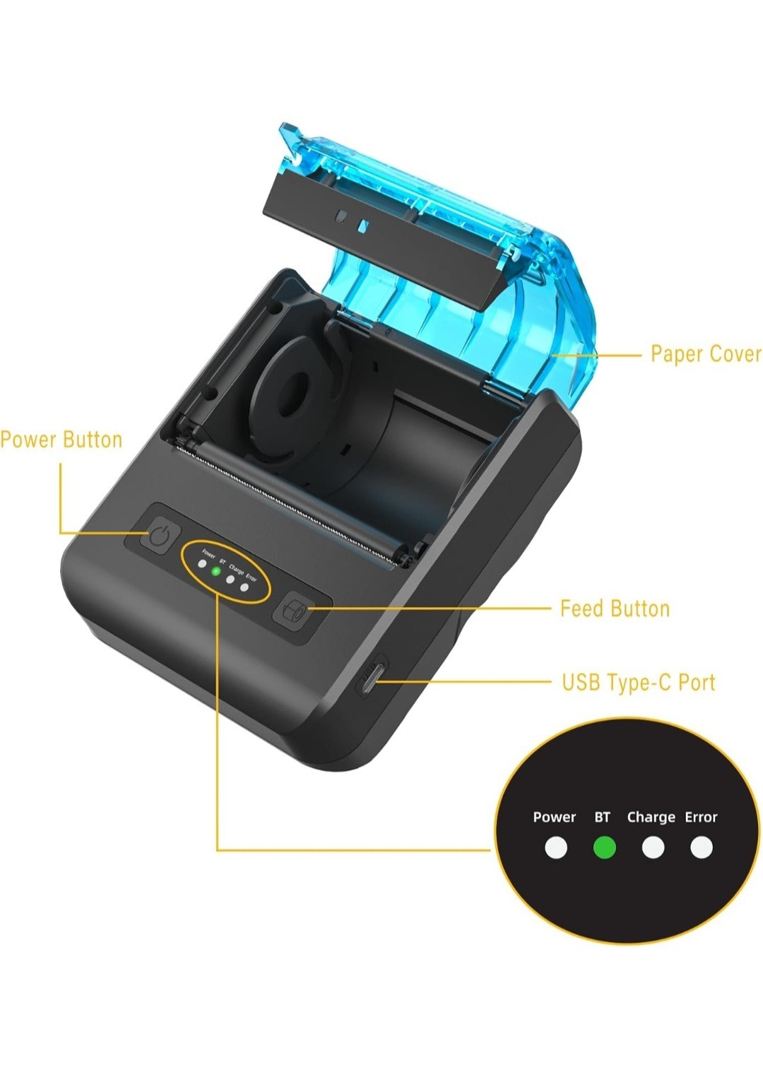ETPrin POS Receipt Printer 80mm Mobile Mini Thermal Printer for Android