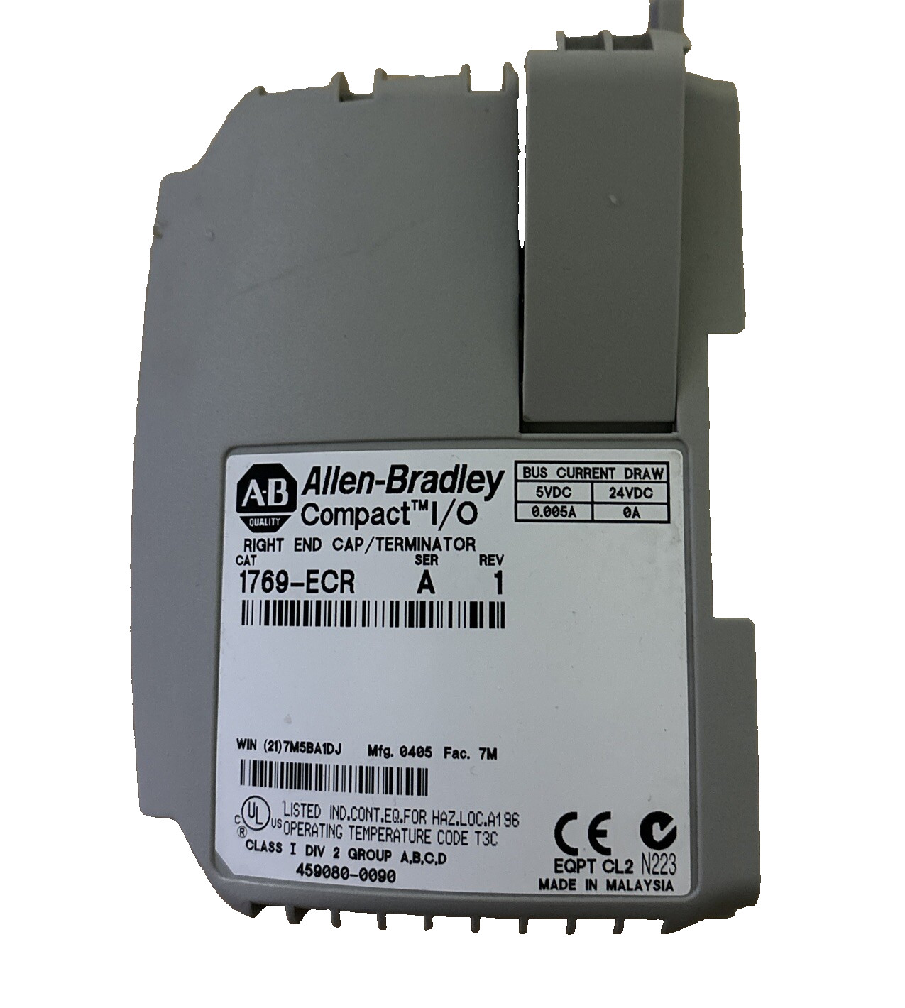 1769-ECR Plc Compact I/O Right End Cap Compactlogix