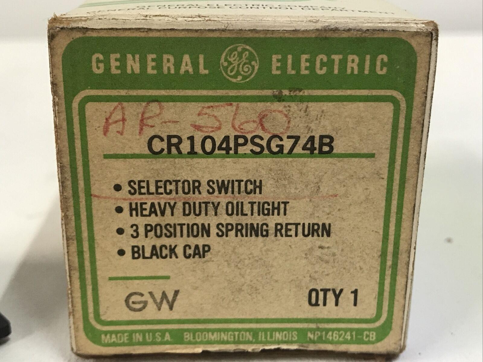 General Electric CR104PSG74B Selector Switch 3 Position Spring Return