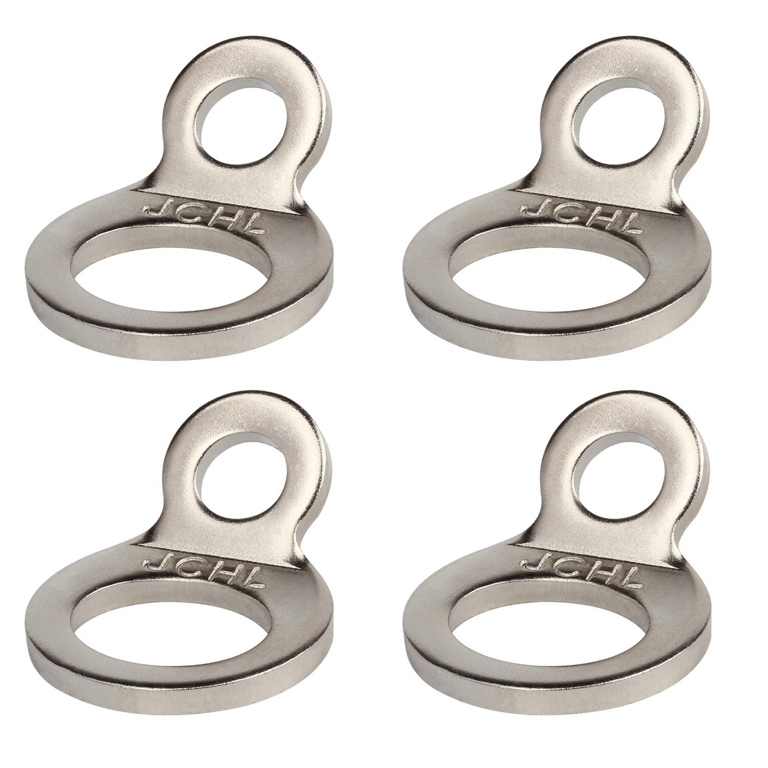 JCHL Stainless Steel Multi-Purpose Tie-Down Anchors Hooks Dirt Small, 4-Pack