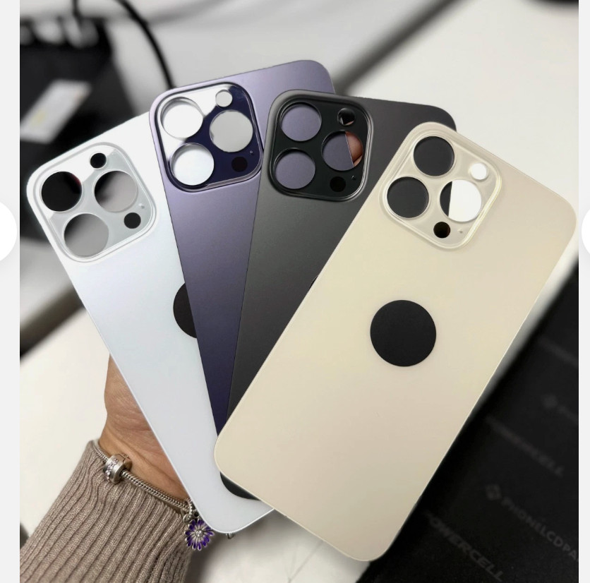 Back Glass for Apple iPhone 14 Pro Max Rear Cover Big Hole replacement