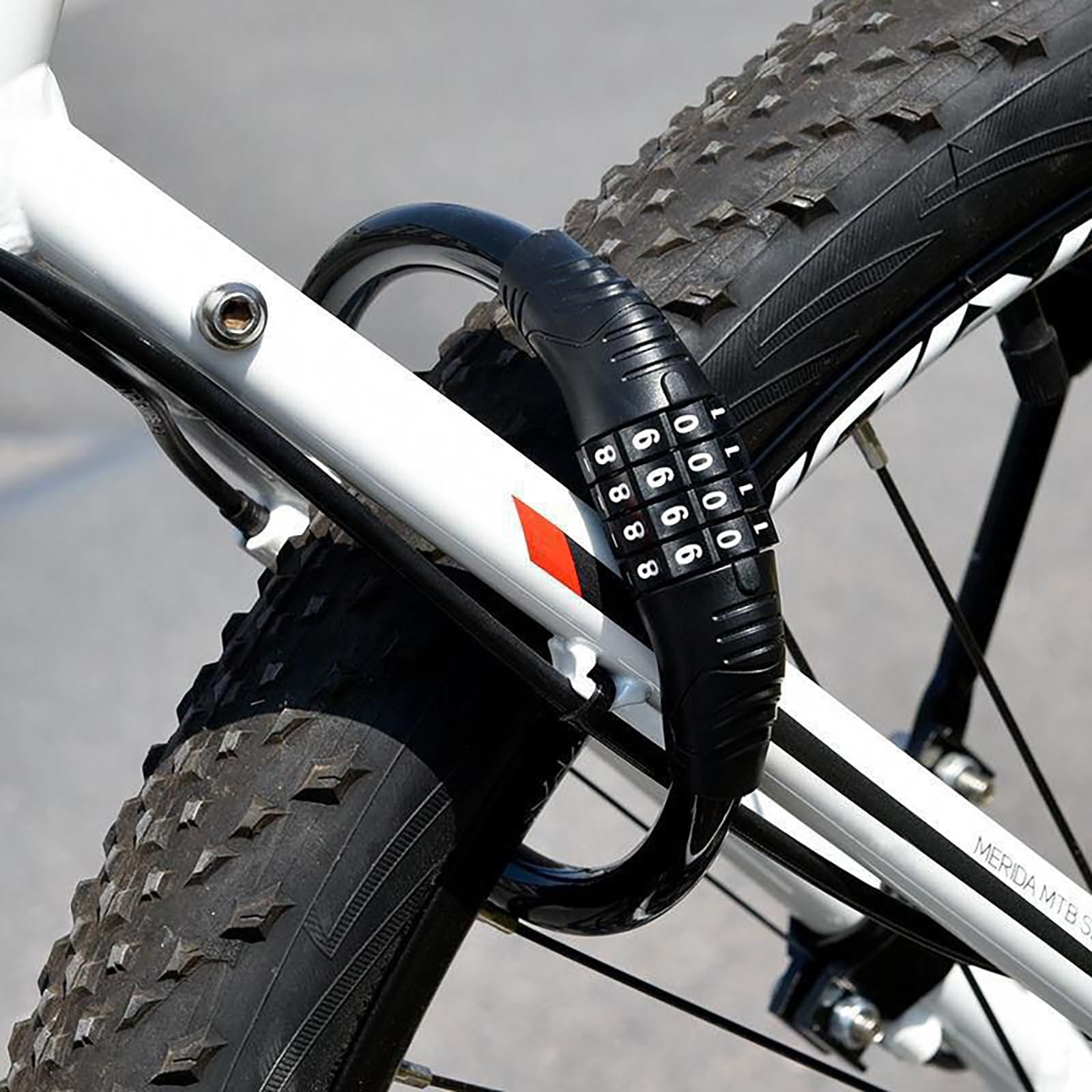 Bike Lock Cable, Heavy Duty Anti Theft Bicycle Lock Chain Portable Code Lock ...