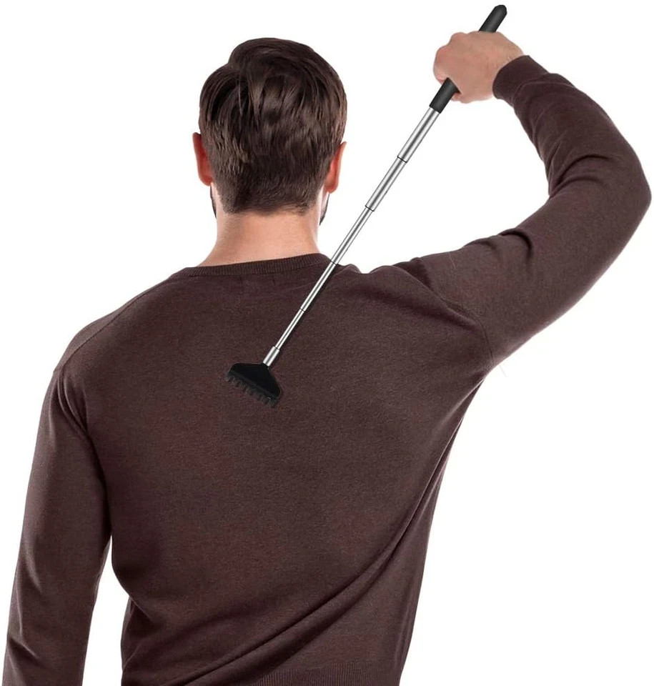 6 Pack Extendable Back Scratchers - Portable Telescoping Metal Hand Massagers