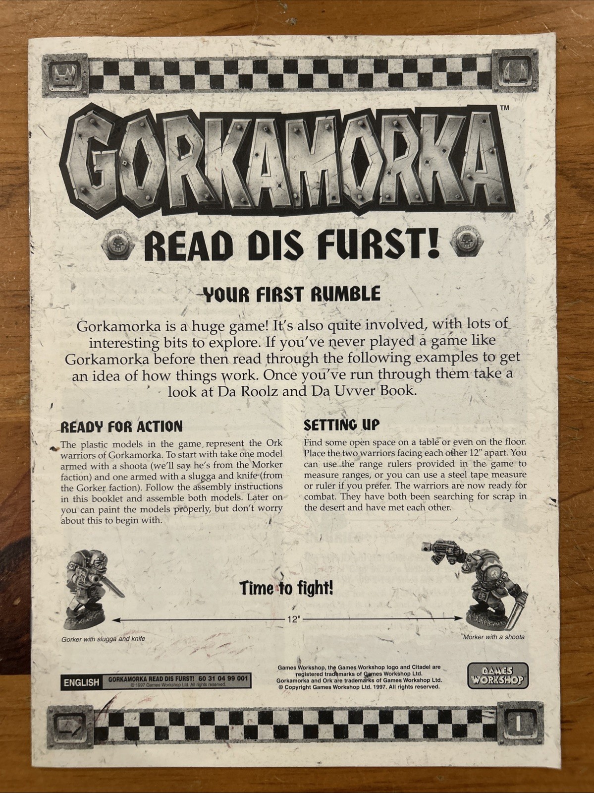 GW Gorkamorka Gorkamorka - Read This First Booklet Only