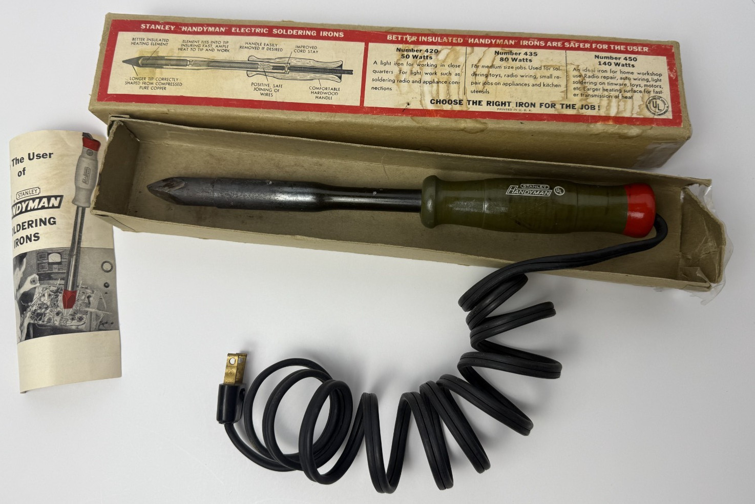 Vintage Stanley Soldering Iron #435 w/ Orginal Box Working