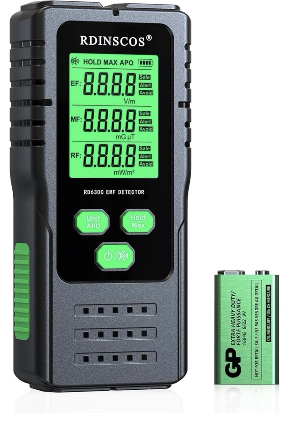 EMF Meter Detector By RDINSCOS Sealed Box Electromagnetic 3-1 Detector RD630C