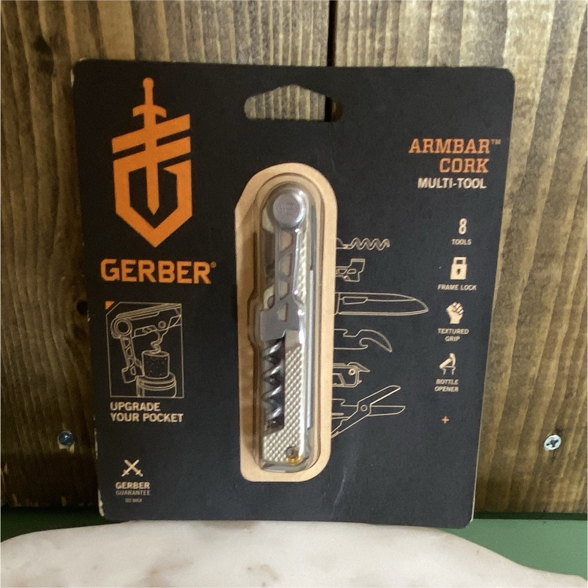 Gerber Armbar Cork Multi-Tool 8-in-1 Gold Aluminum Frame Lock 2.5" Blade