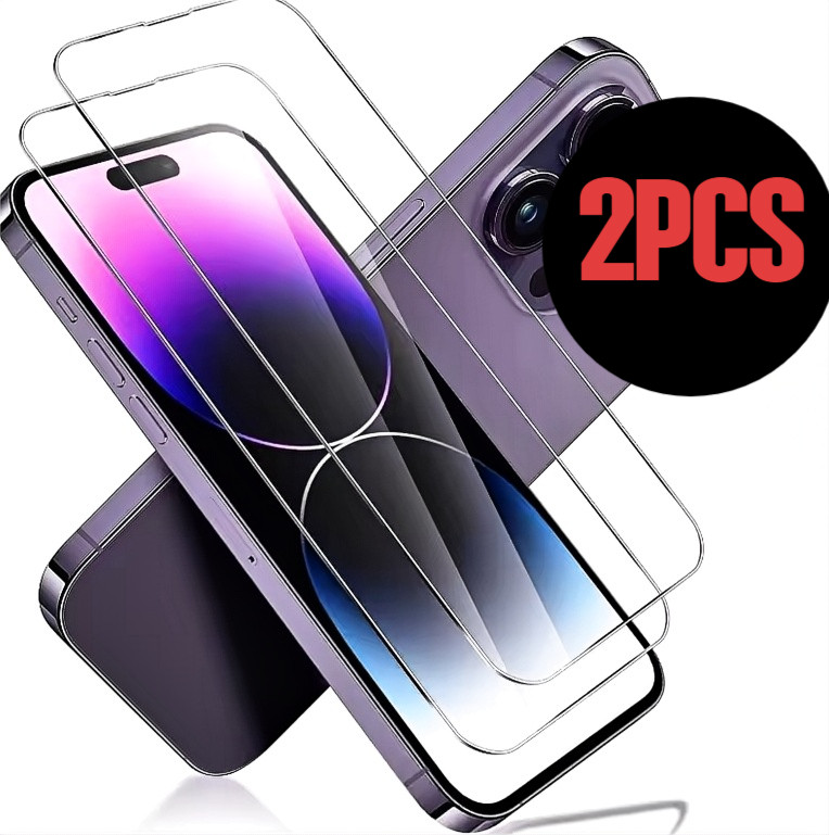 2 Packs Tempered Glass Screen Protector Protection Film for iphone 13/14/15/16