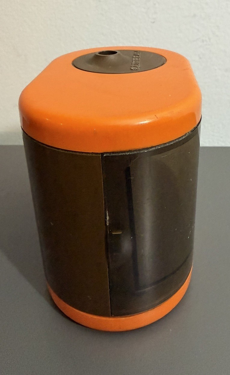 SUNBEAM Mr. Sharpy Battery Operated Pencil Sharpener Orange Tested Works
