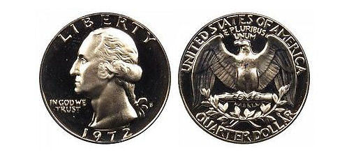 1972 S GEM BU PROOF WASHINGTON QUARTER BRILLIANT UNCIRCULATED US PR/PF COIN#4939