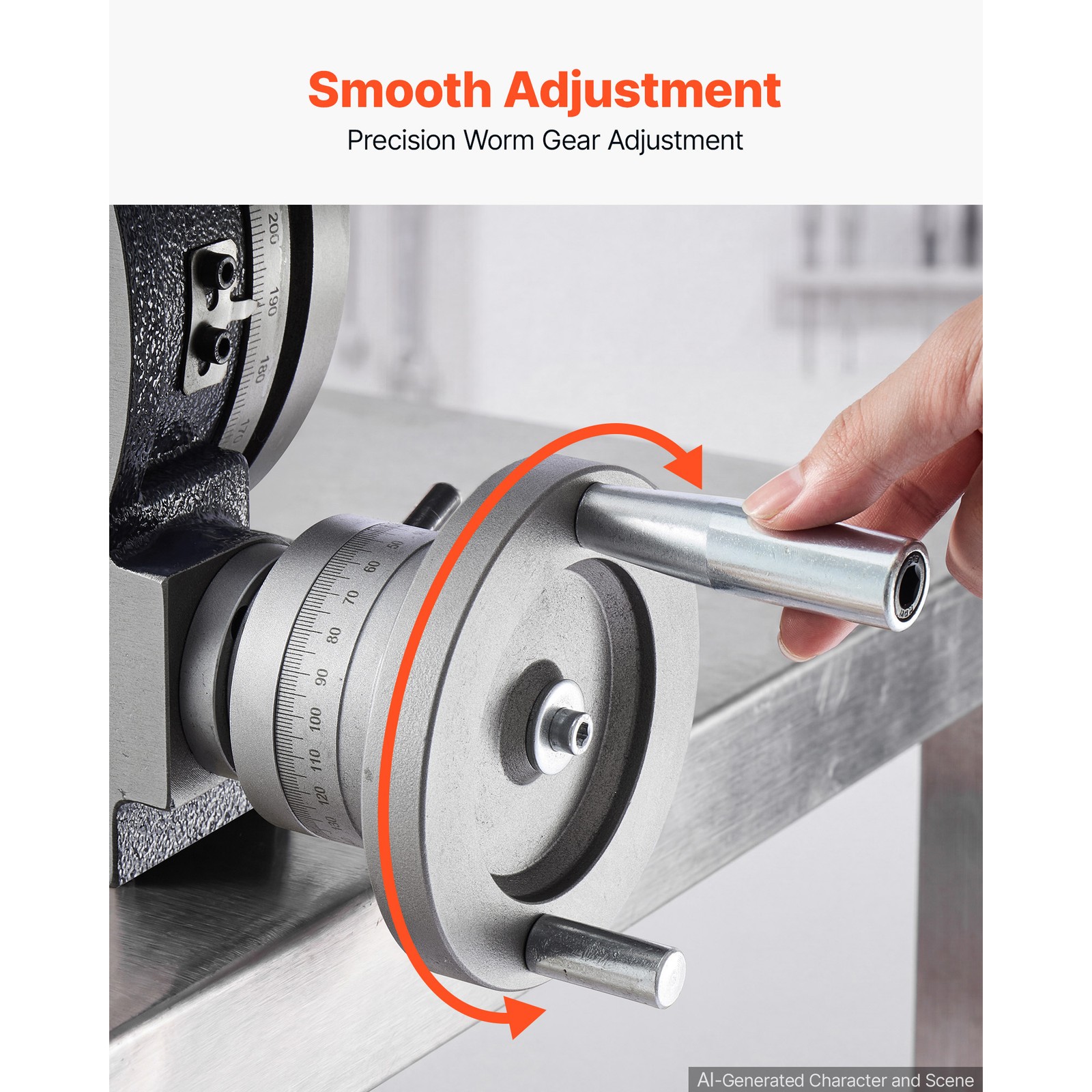 Uimoso 8-Inch Horizontal and Vertical Rotary Table for Precision Milling