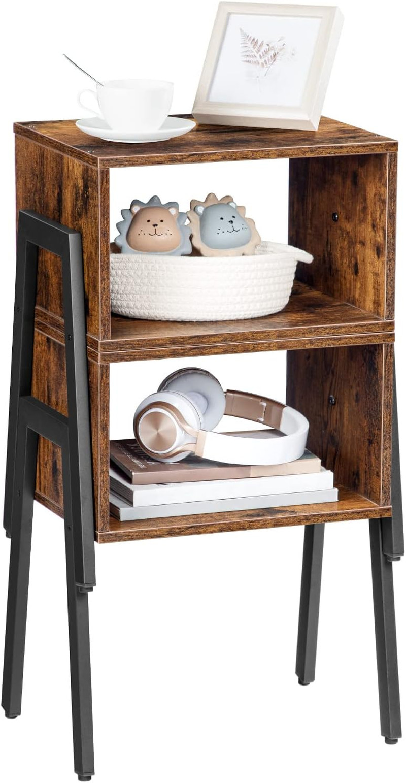 Nightstands Set of 2, Stackable End Table, Side Table, Bedside Tables with Open