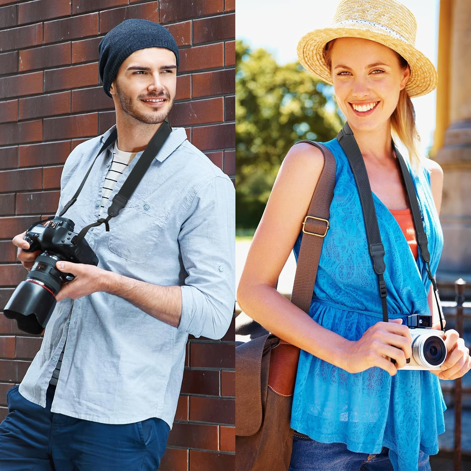 Neck Strap Silicone Camera Straps - Padded Camera Strap, 1.5" Wide Adjustable Ny