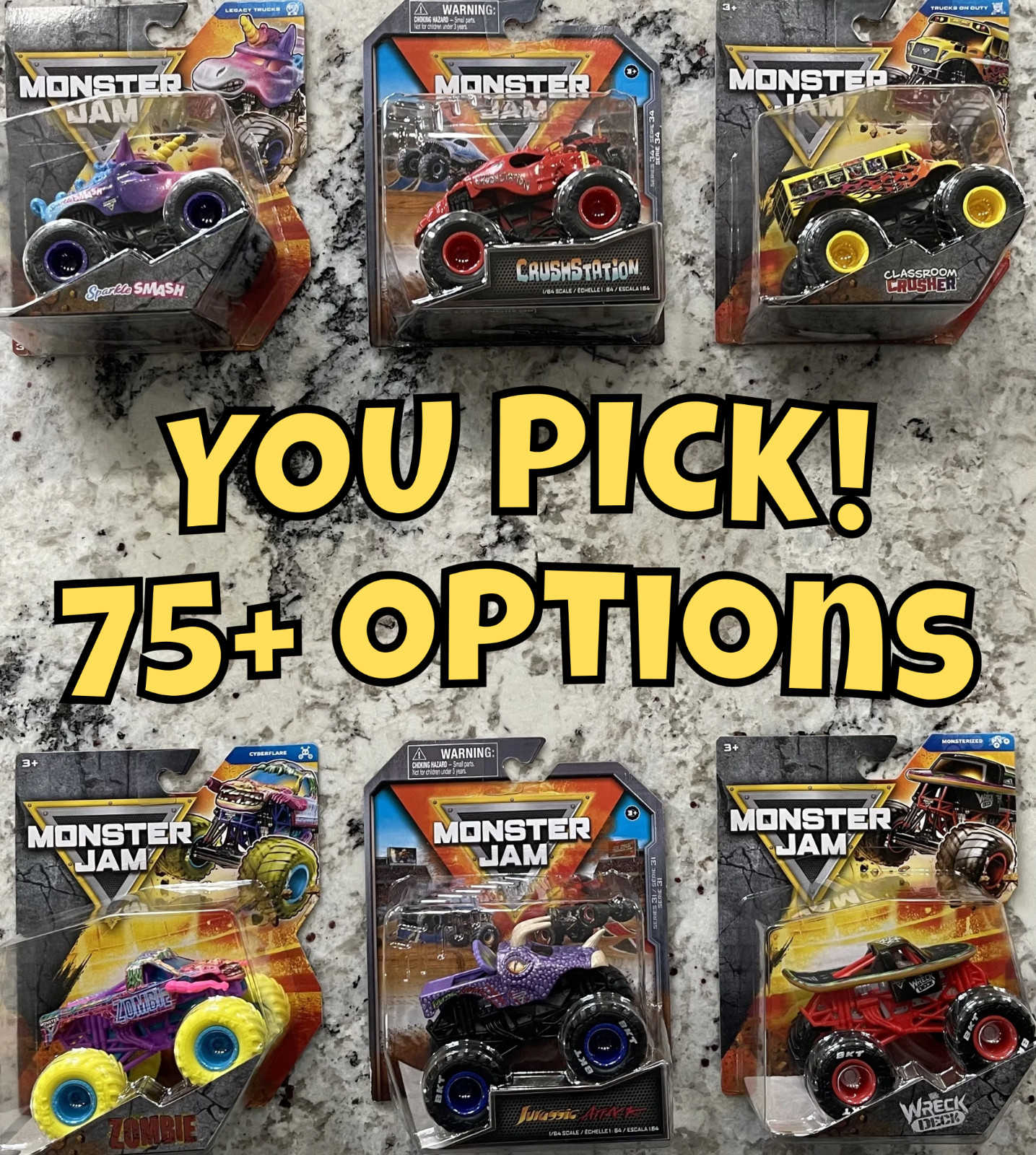 Monster Jam 1:64 YOU PICK-Huge Selection-Spin Master- 75+ Monster Trucks-NEW-HTF