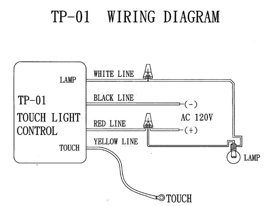 Zing Ear TP-01 ZH 3 Way Touch Lamp Light Dimmer Switch Control Module Lo/Med/Hi