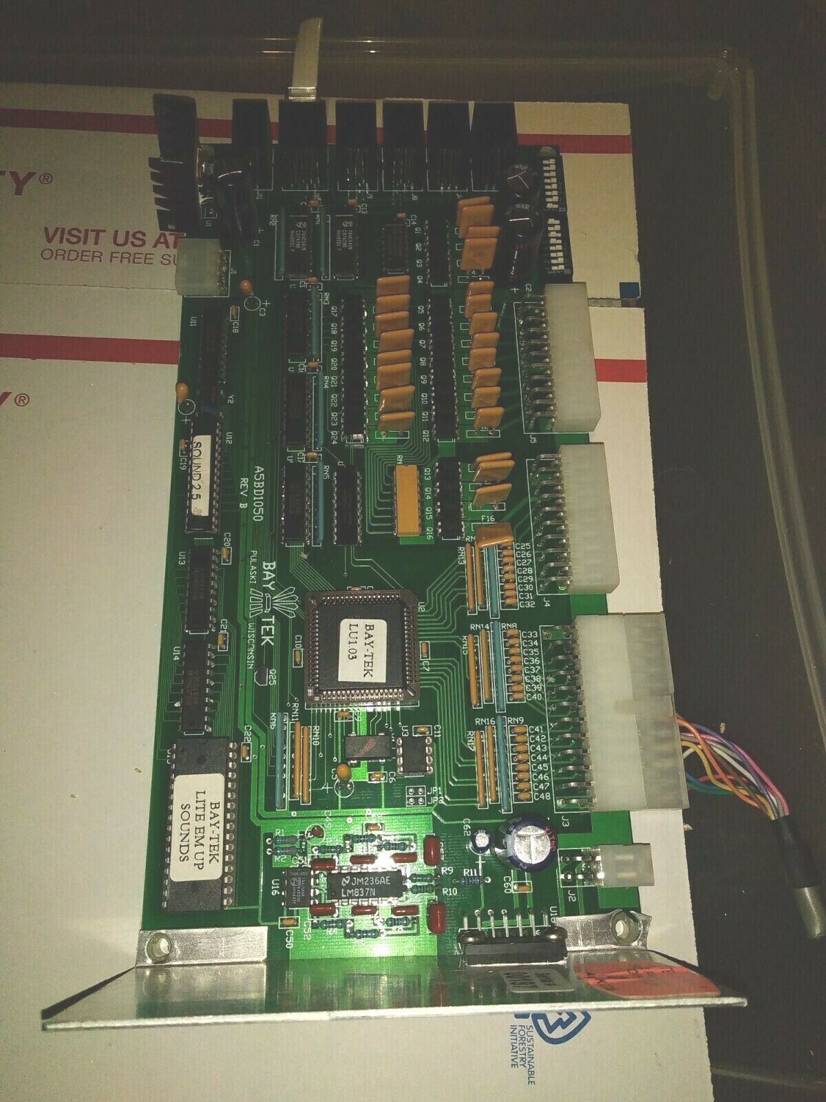 baytek lite em up arcade redemption main pcb #686