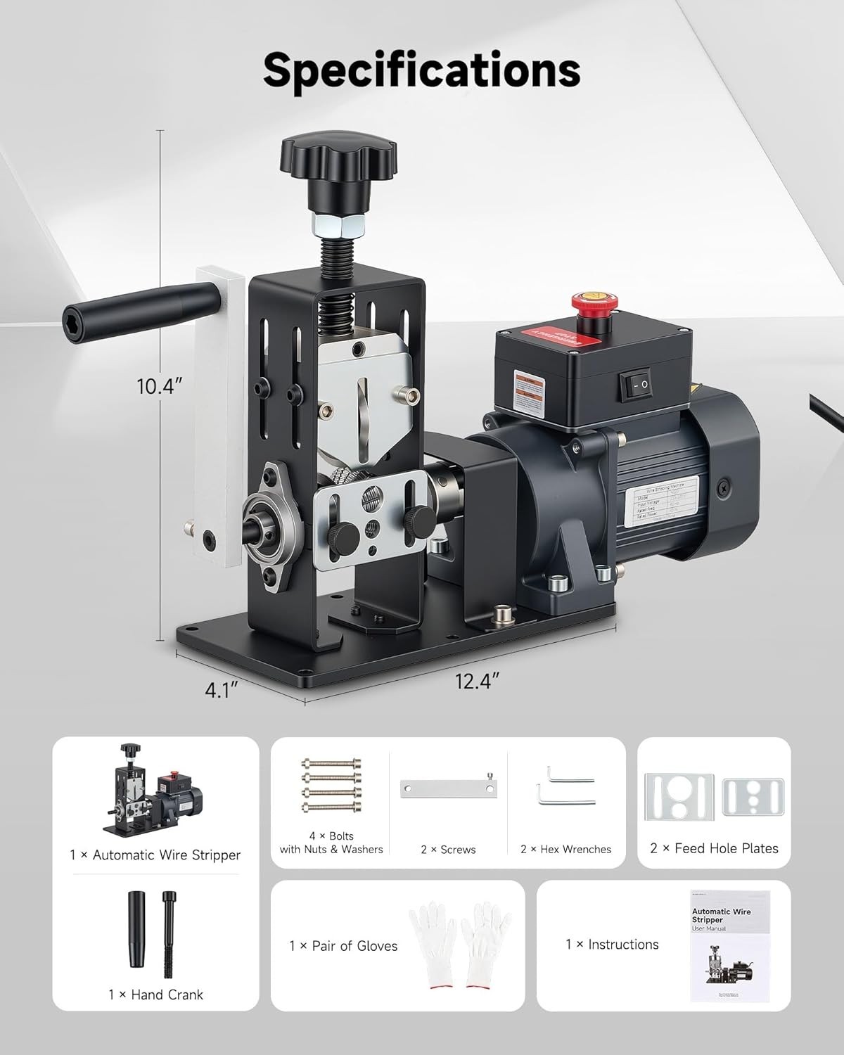Automatic Wire Stripper Machine, Wire Stripper Electrical for 0.06"-0.9" 1.5-...