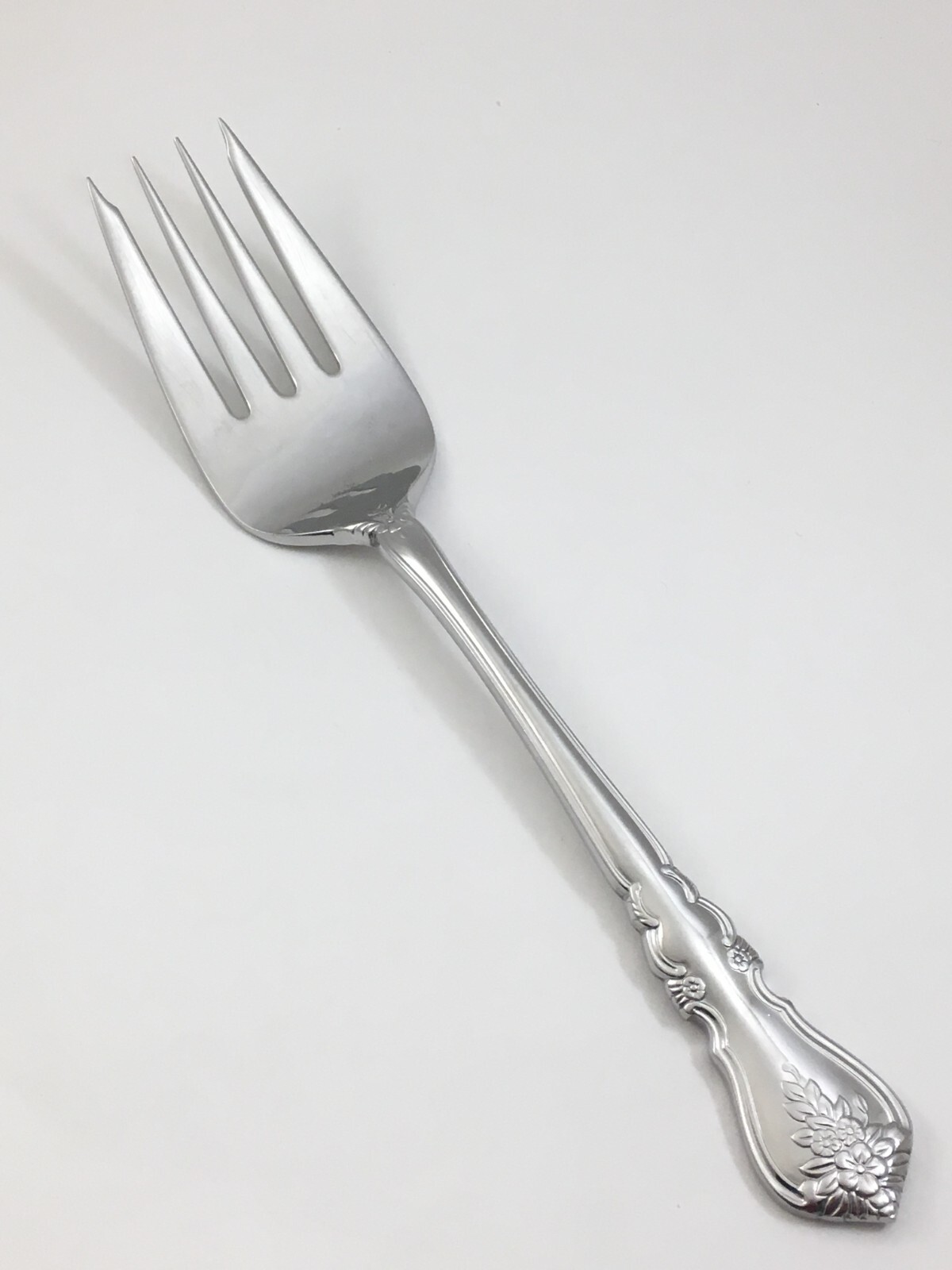 Kirk Stieff LINDEN Meat Serving Fork 8 5/8" Stainless 18/8 Japan