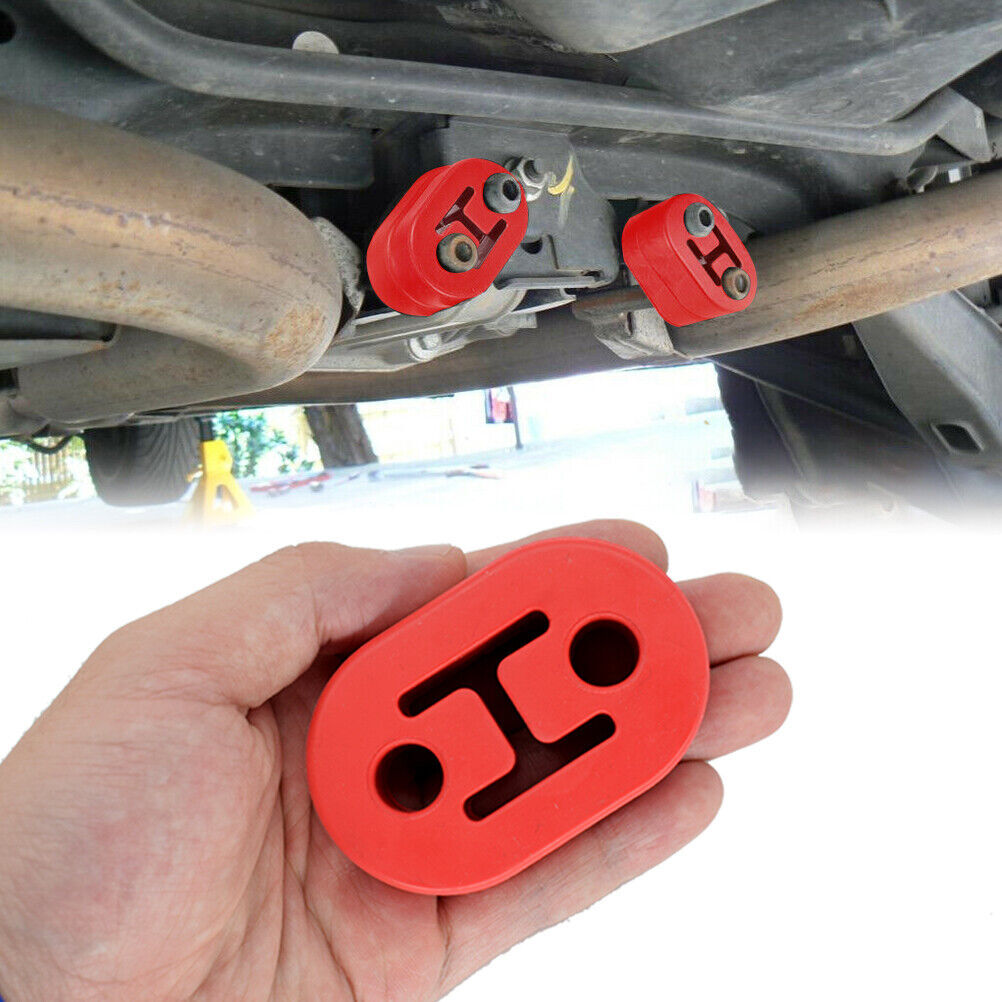 2pcs Heavy Duty Rubber Exhaust Tail Pipe Mount Bracket Hanger Bushing Insulator