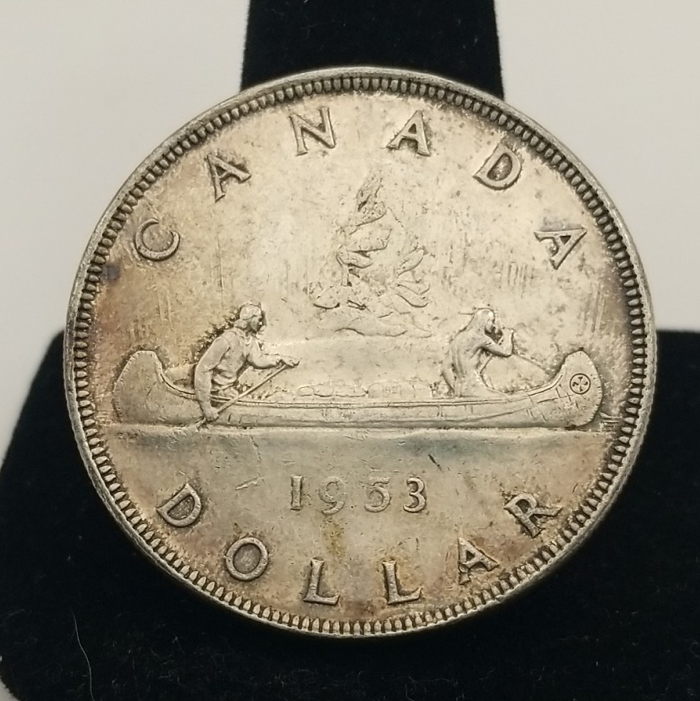 1953 Canada Elizabeth II Voyagers Silver Coin - Cleaned #21993