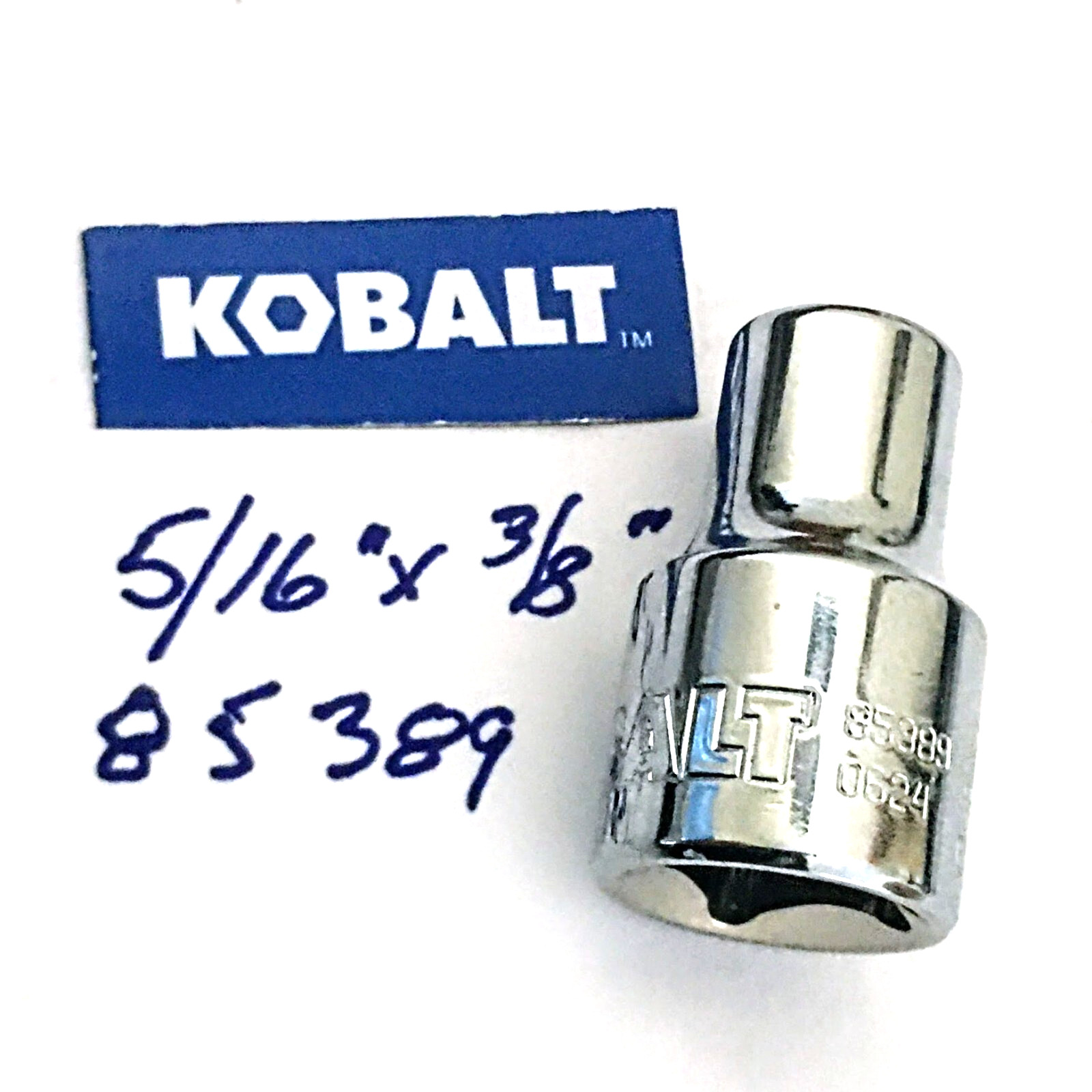 KOBALT  5/16" x 3/8" Dr Standard Shallow Socket  6 Pt  # 85389 Free USA Shipping