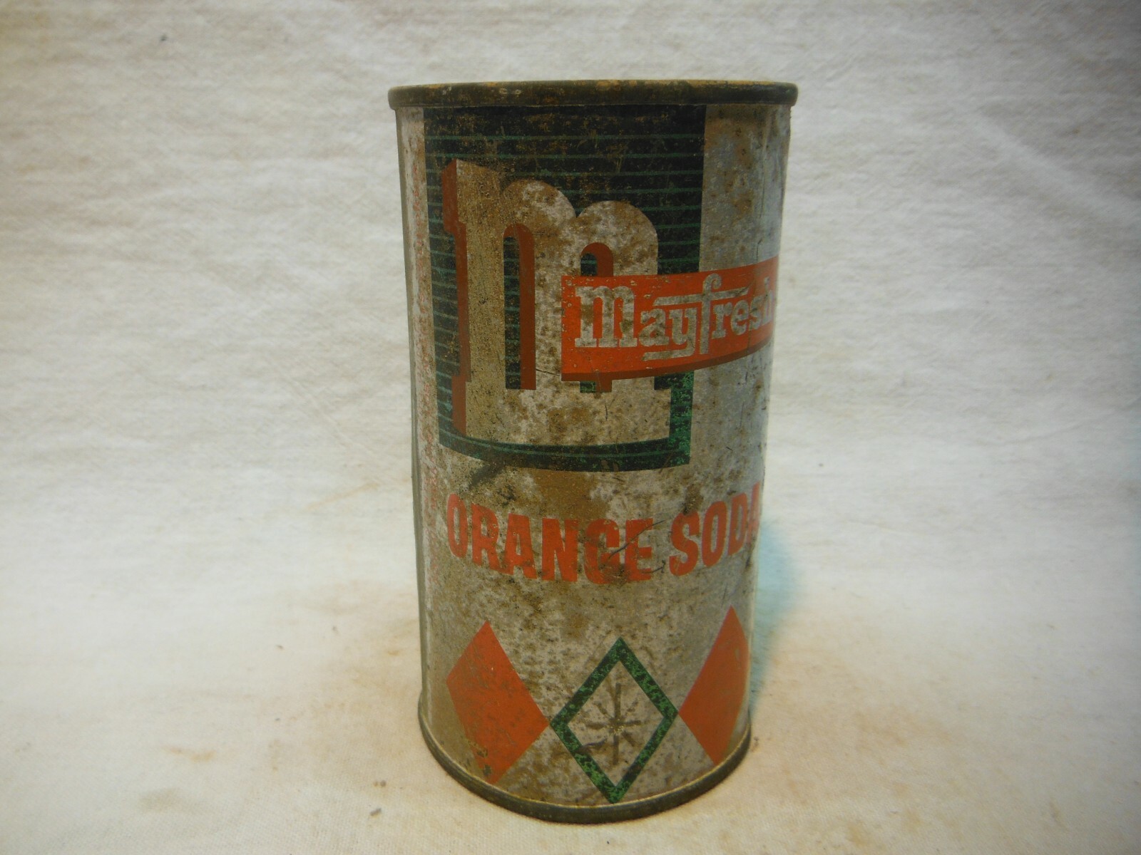 MAYFRESH IMITATION ORANGE FLAT TOP SODA CANMAYFRESH,LOS ANGELES,CAL