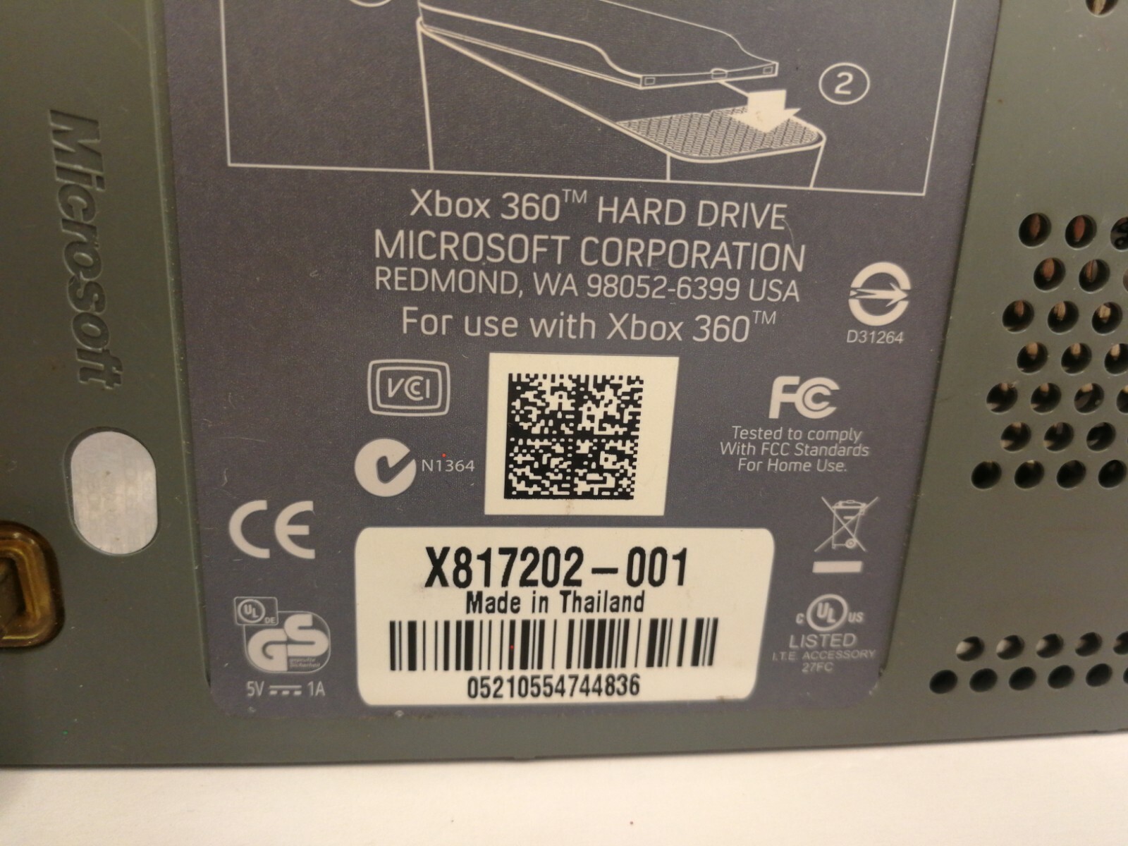 Authentic Microsoft XBOX 360 60GB Hard Drive