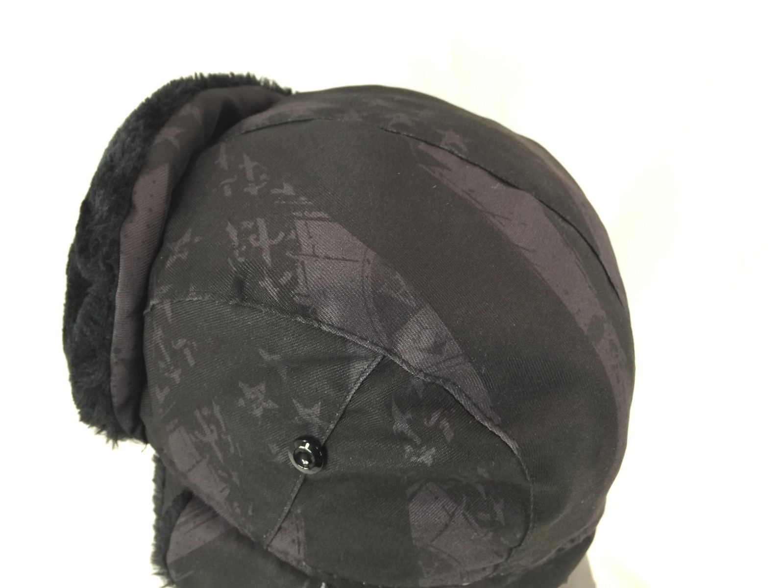 Salt Armour SA Trapper Hat Fur Lined Black Blackout American Flag One Size