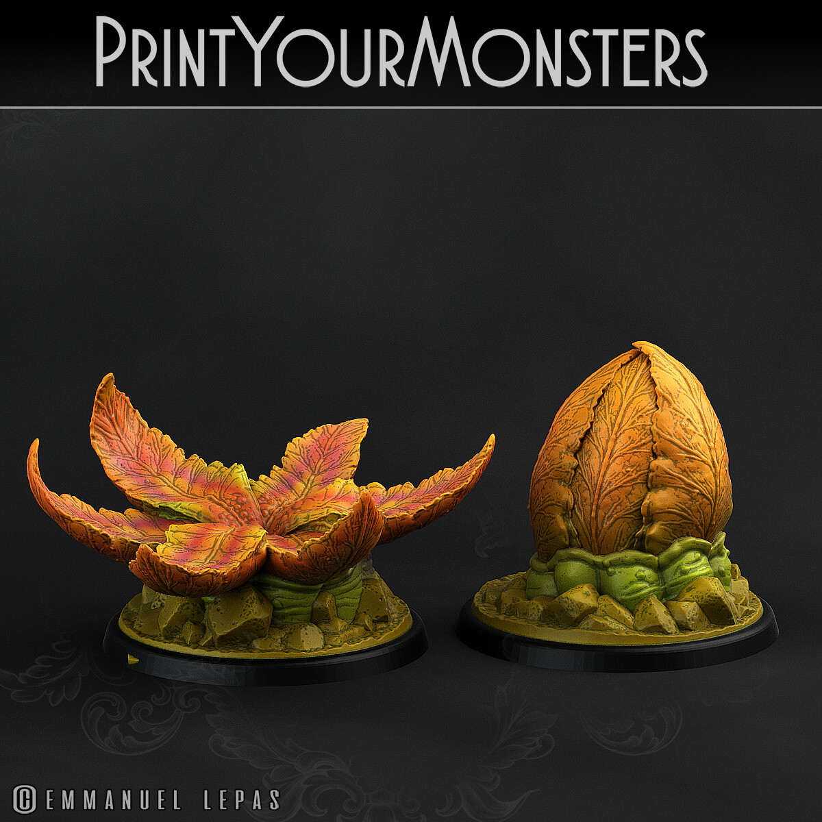 2 Burrowed Leaftongue Tarantulas DnDTerrain Scenery Tabletop Miniatures 28mm