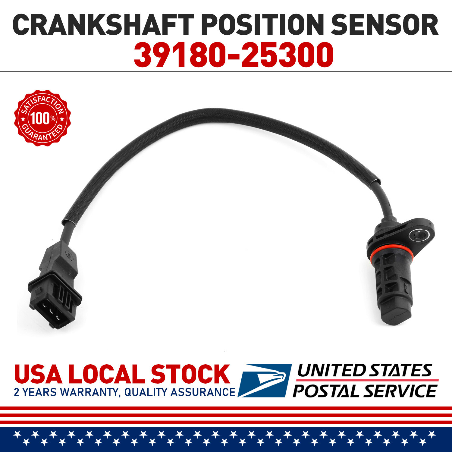 New OEM Crankshaft Position Sensor 39180-25300 For Hyundai Sonata 2006-2015 USA